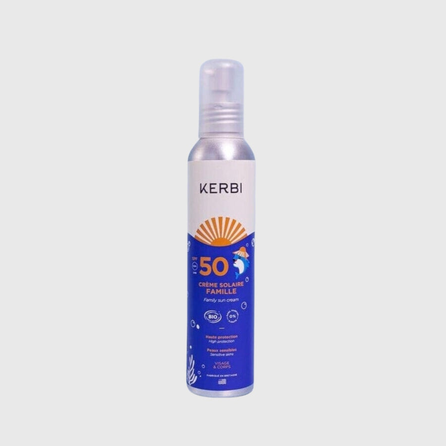 Crème solaire famille SPF50 - visage et corps crème solaire Kerbi 